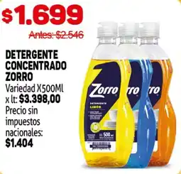 Makro Zorro detergente concentrado variedad oferta