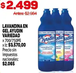 Makro Ayudín lavandina en gel variedad oferta