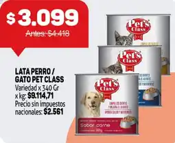 Makro Pet class lata perro / gato variedad oferta