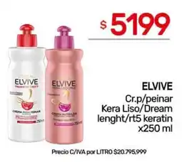 Nini Mayorista Elvive cr.p/peinar kera liso/dream lenght/rt5 keratin oferta