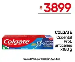 Nini Mayorista Colgate cr.dental prot. anticaries oferta