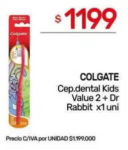 Nini Mayorista Colgate cep.dental kids value 2+ Dr rabbit oferta