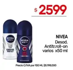 Nini Mayorista Nivea desod. antitr.roll-on varios oferta