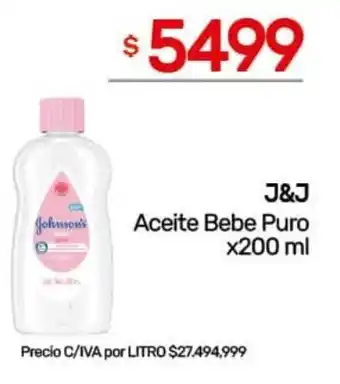 Nini Mayorista J&j aceite bebe puro oferta