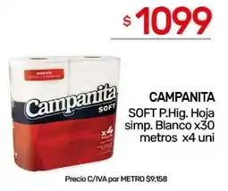 Nini Mayorista Campanita soft p.hig. hoja simp. blanco oferta