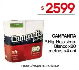 Nini Mayorista Campanita p.hig. hoja simp. blanco oferta