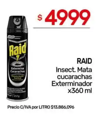 Nini Mayorista Raid insect. mata cucarachas exterminador oferta