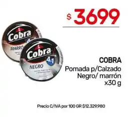 Nini Mayorista Cobra pomada p/calzado negro/marrón oferta