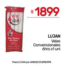 Nini Mayorista Lujan velas convencionales 6hrs oferta