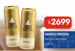 Nini Mayorista Andes origen cerveza lata rubia oferta