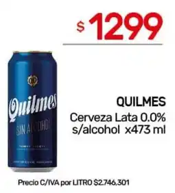 Nini Mayorista Quilmes cerveza lata 0.0% s/alcohol oferta