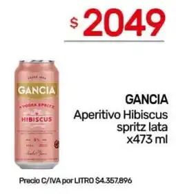 Nini Mayorista Gancia aperitivo hibiscus spritz lata oferta