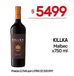 Nini Mayorista Killka malbec oferta
