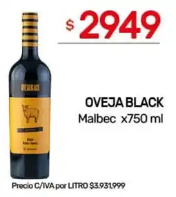 Nini Mayorista Oveja black malbec oferta