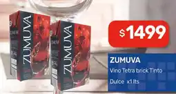 Nini Mayorista Zumuva vino tetra brick tinto dulce oferta