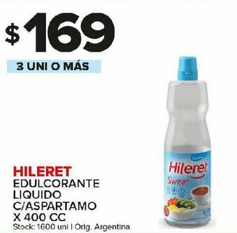 Carrefour Edulcorante hileret liquido aspartamo 400cc oferta