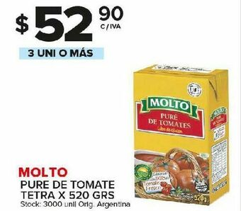 Carrefour Puré de tomate molto 520g oferta