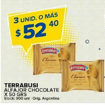 Carrefour Alfajor terrabusi chocolate 50g oferta
