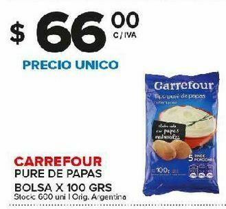 Carrefour Puré de papas carrefour 100g oferta