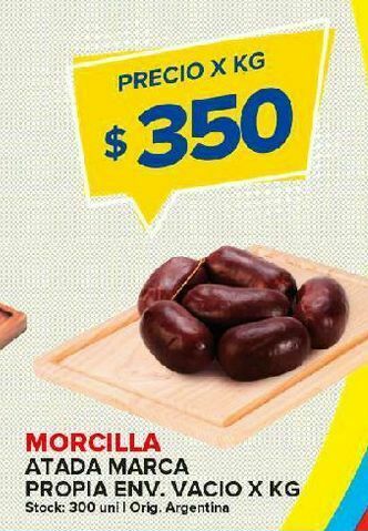 Carrefour Morcilla atada env vacio x kg oferta