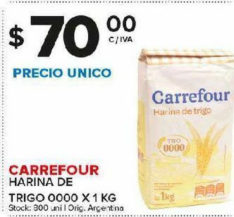 Carrefour Harina de trigo carrefour 1kg oferta