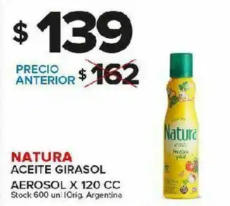 Carrefour Aceite de girasol natura aerosol 120cc oferta