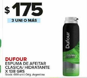 Carrefour Espuma de afeitar dufour clasica/hidratante 138g oferta
