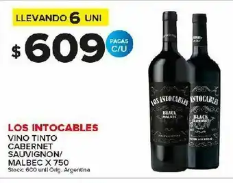 Carrefour Vino tinto los intocables 750cc oferta