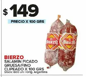 Carrefour Salamin picado bierzo 100g oferta