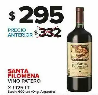 Carrefour Vino patero santa filomena 1,125l oferta
