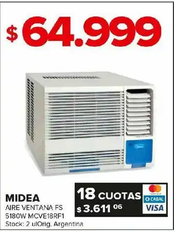 Carrefour Aire acondicionado de ventana midea oferta
