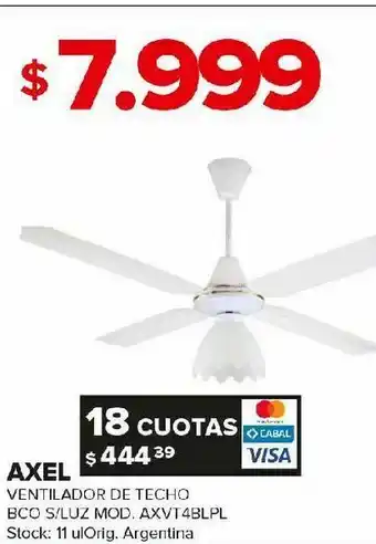 Carrefour Ventilador de techo axel oferta