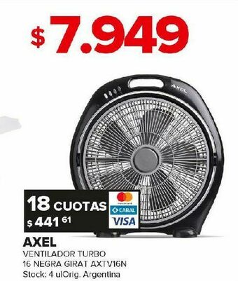 Carrefour Ventilador turbo de piso axel oferta