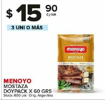 Carrefour Maxi Mostaza menoyo doypack 60g oferta