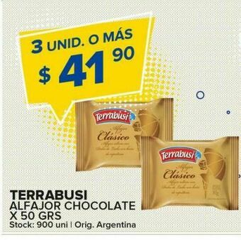 Carrefour Maxi Alfajor terrabusi chocolate 50g oferta