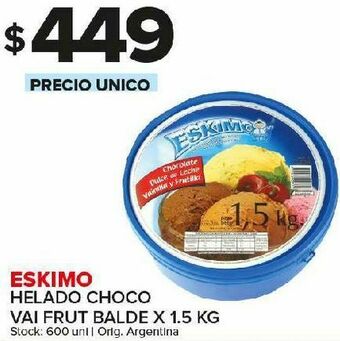 Carrefour Maxi Helado choco eskimo balde 1,5kg oferta