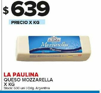 Carrefour Maxi Queso mozzarella la paulina kg oferta