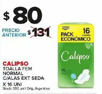 Carrefour Maxi Toallas femeninas calipso normal 16uni oferta