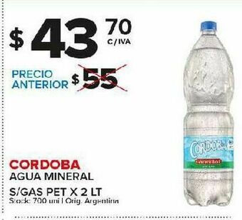 Carrefour Maxi Agua córdoba s/gas 2l oferta