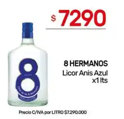 Nini Mayorista 8 hermanos licor anis azul oferta