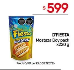 Nini Mayorista D'fiesta fiesta mostaza mostaza doy pack oferta