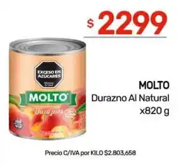 Nini Mayorista Molto durazno al natural oferta