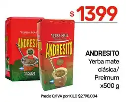 Nini Mayorista Andresito yerba mate clasica/premium oferta