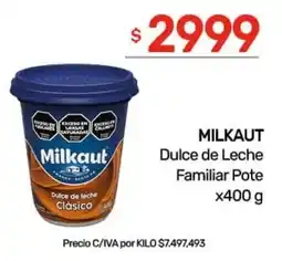 Nini Mayorista Milkaut dulce de leche familiar pote oferta