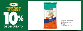 La Anonima Best Toallitas Húmedas Desinfectantes x 40 unid. oferta
