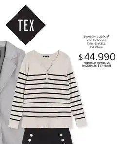 Carrefour Tex sweater cuello v oferta