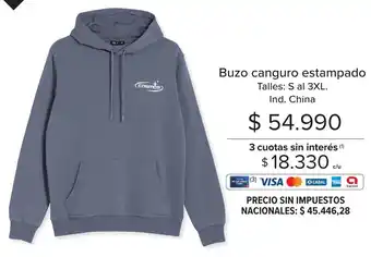 Buzo canguro estampado
