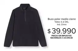 Carrefour Buzo polar medio cierre oferta