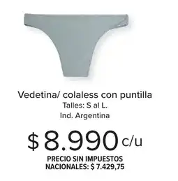 Carrefour Vedetina/colaless con puntilla oferta