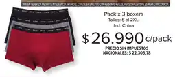 Carrefour Pack x 3 boxers oferta